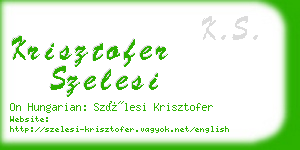 krisztofer szelesi business card